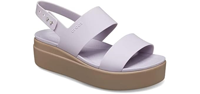 Crocs Women's Brooklyn Low - Wedge Sandals for Bunions