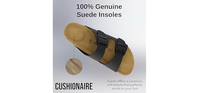 Cushionaire Men's Lane - Vegan Comfort Slide Sandal