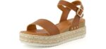 Cushionaire Women's Melissa - Wedge Sandals for Bunions