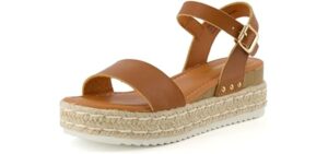 Cushionaire Women's Melissa - Wedge Sandals for Walking