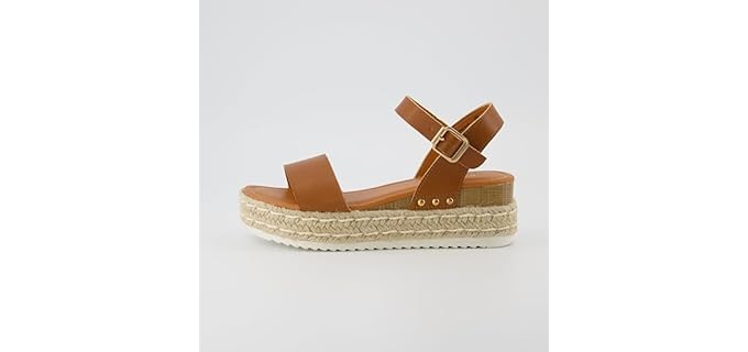Cushionaire Women's Melissa - Wedge Sandals for Bunions