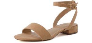 Cushionaire Women's Nila - One Band Comfortable Block Heel Sandals