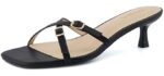 CUSHIONAIRE Women's Milan Kitten Heel - Elegant Cross Strap