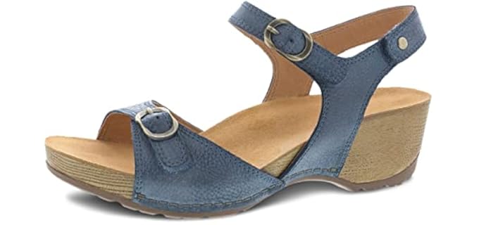 Dansko Women's Tricia - Wedge Sandals for Flat Feet