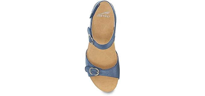 Dansko Women's Tricia - Wedge Sandals for Flat Feet