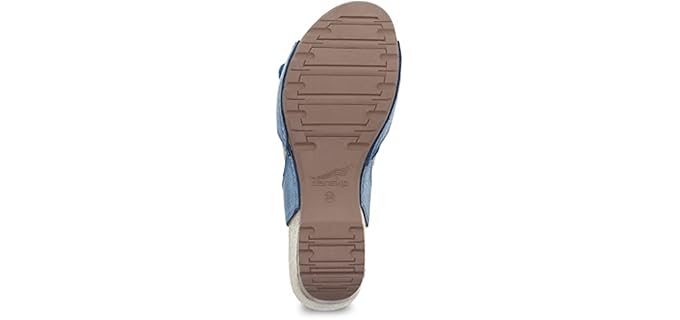 Dansko Women's Tricia - Wedge Sandals for Flat Feet