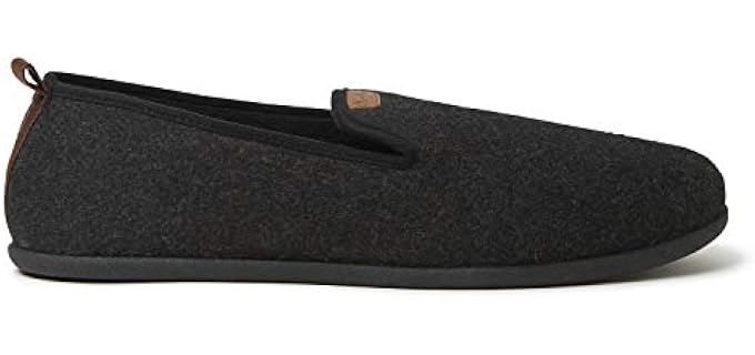 Dearfoams Men's Owen - Cracked Heels Slippers