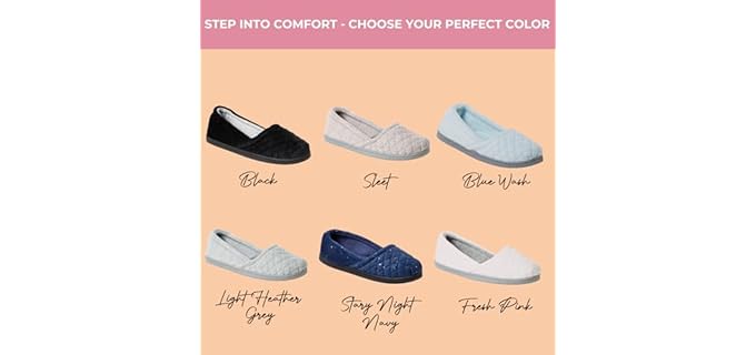 Dearfoams Women's Katie - Microfiber Ballet Slippers 