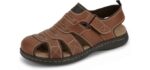 Dockers Men's Searose - Closed-Toe Memory Foam Fisherman Sandals