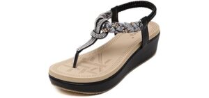 Dolphin Girl Women's Glitter - T-Strap Sandals