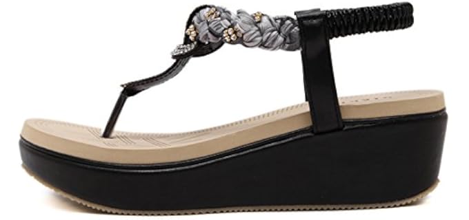Dolphin Girl Women's Glitter - T-Strap Sandals