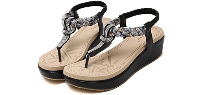 Dolphin Girl Women's Glitter - T-Strap Sandals