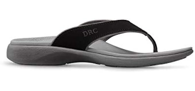Dr. Comfort Men's Collin - Ortho Flip Flops for Wide Feet