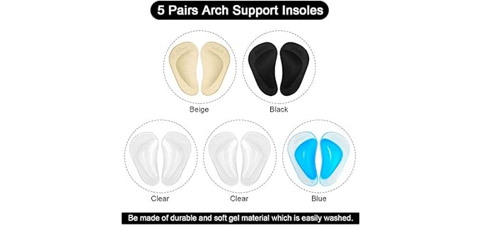 Dr.Foot Unisex Arch Support - Insoles for Sandals 