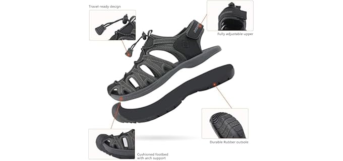 Dream Pairs Men's 160912-M-NEW Adventurous - Sandals for Corns