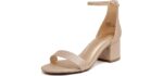 Dream Pairs Women's Chunky Heel - Wedding Pump Sandals