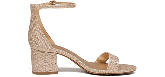 Dream Pairs Women's Chunky Heel - Wedding Pump Sandals