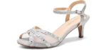 Dream pairs Women's Nina - Low Heel Wedding Sandals