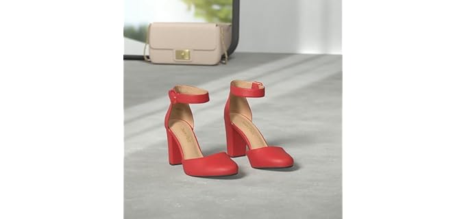 Dream Pairs Women's Chunky - Comfortable Heels for Work