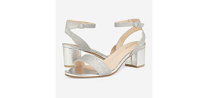 Dream Pairs Women's Open Toe - Sandals with a Block Heel