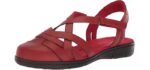 Easy Street Women's Garrett - Long Toe Flat Walking Sandals