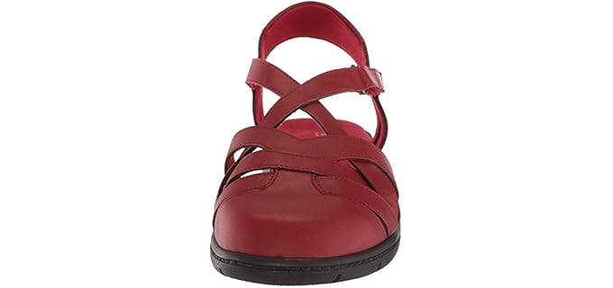 Easy Street Women's Garrett - Long Toe Flat Walking Sandals