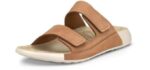 ECCO Women's Cozmo - Two Band Slide Sandals for High Arches