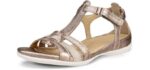 ECCO Women's Flash - T-Strap Sandals for Bunions