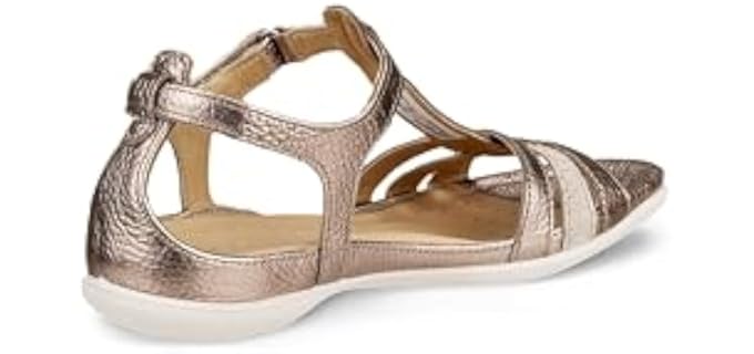 ECCO Women's Flash - T-Strap Sandals for Bunions