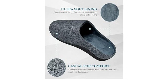 ERGOfoot Men's Arch Support - Comfortable Slippers