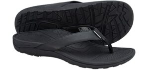 Everhealth Men's Orthotic - Flip Flops for Bigger Feet