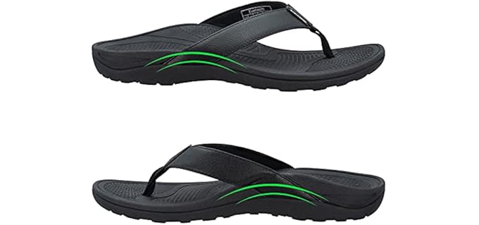 Everhealth Men's Orthotic - Flip Flops for Bigger Feet