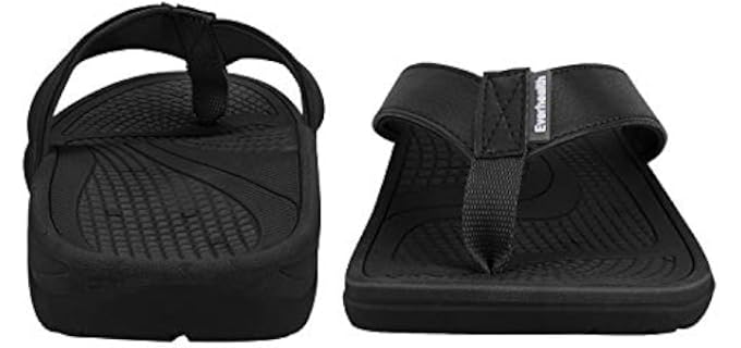 Everhealth Men's Orthotic - Flip Flops for Bigger Feet