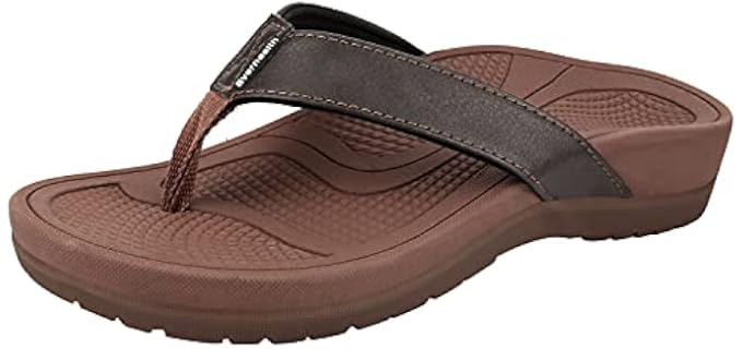 Everhealth Women's Orthotic - Flip Flops for Bigger Feet