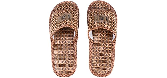 Fenical Unisex Bamboo - Straw Japanese House Slippers