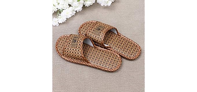 Fenical Unisex Bamboo - Straw Japanese House Slippers