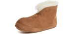 Dearfoams Women's Byron - Leather Bootie Slippers