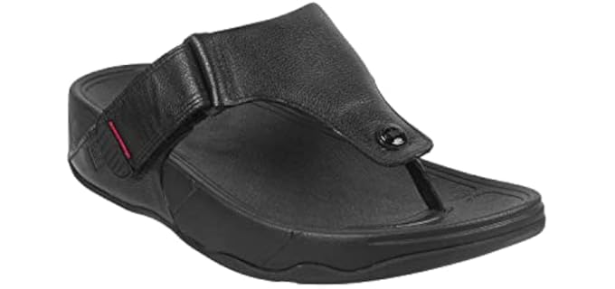 FitFlop Men's Track II - Casual Arch Support Flip-Flops with Biomechanical Comfort