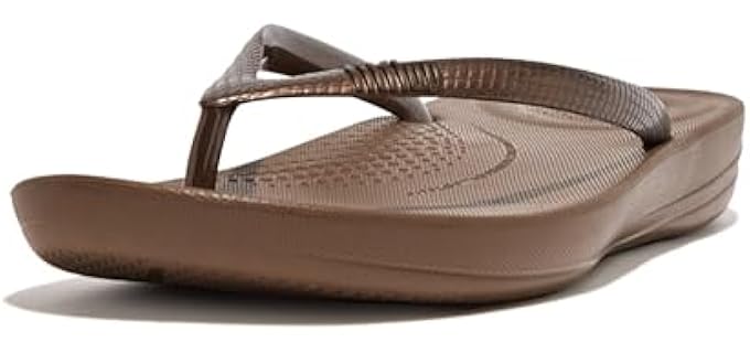 Fitflop Women's Iqushion - Cushioned Flip-Flops for Athlete’s Foot 