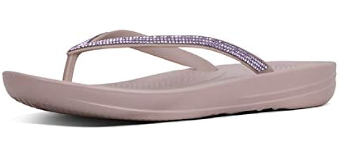 FitFlop Women's Iqushion Sparkle - Flip-Flops for Pregnancy