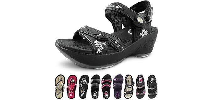Gold Pigeon Women's Comfort Flip Flop - Platform Sandals