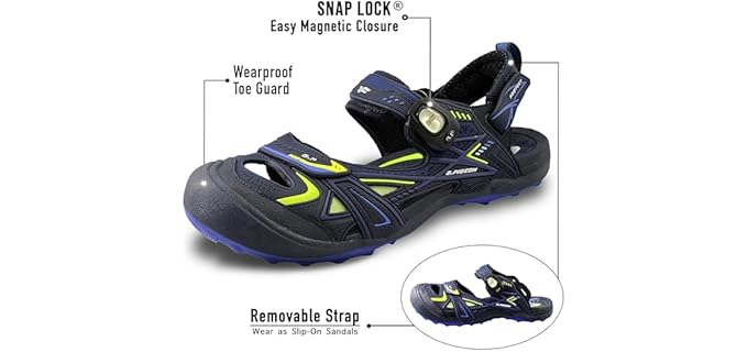 Gold Pigeon Shoes Unisex Easy Snap - Toe Guard Sandal for Cycling