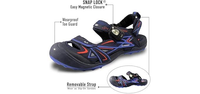 Gold Pigeon Shoes Unisex Easy Snap - Toe Guard Sandal for Cycling