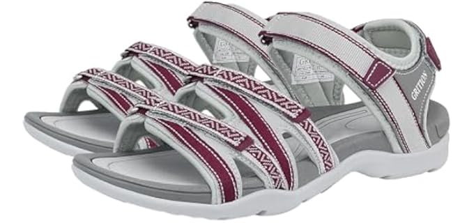 Grition Women's Summer Hiking - Comfy Hiking Sandals
