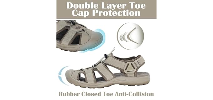 Grition Men's Summer Hiking - Comfy Hiking Sandals