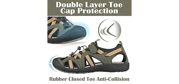 Grition Men's Fisherman’s - Athletic Hiking and Walking Sandals