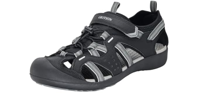 Grition Men's Closed toe - Hiking and Beach Sandals
