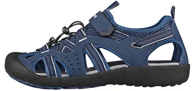 Grition Men's Closed Toe - Walking Outdoor Wear Sandals