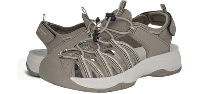 Grition Women's Closed Toe - Sandals for Hiking and Water Sports