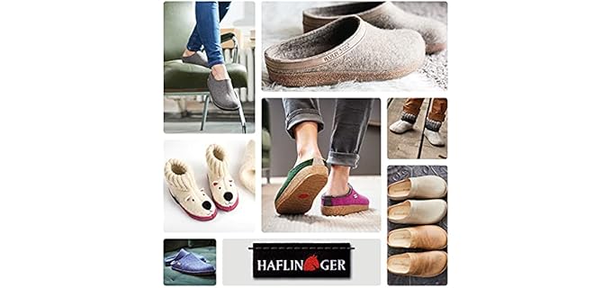 Halflinger Unisex AT Wool - Slide On Indoor Slippers